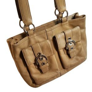 Coach Soho Tan Saddle Leather Satchel Handbag